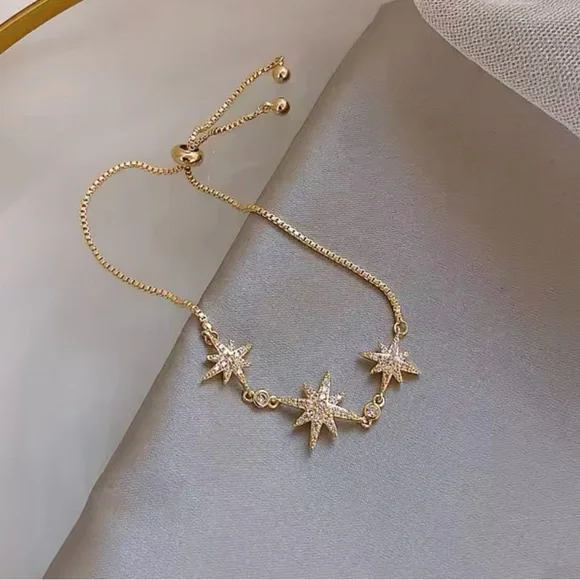 18K Star Celestial Gold Women’s Bracelet 8” - Picture 5 of 6